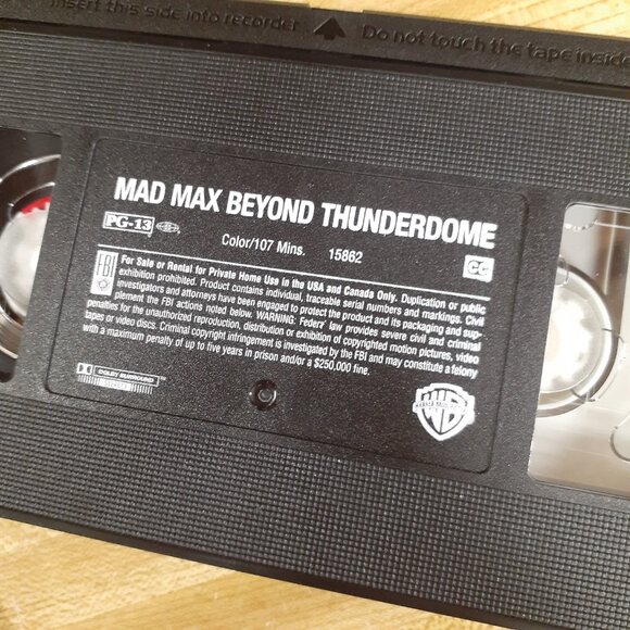 Mad Max Beyond Thunderdome VHS  Warner Brothers Hits Tina Turner Gibson Miller - Picture 6 of 6